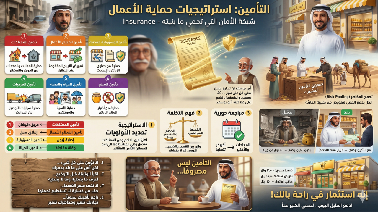 🛡️ التأمين: هل هو تكلفة إضافية أم استثمار في استمرارية الأعمال؟